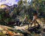 Lovis Corinth  - Bilder Gemälde - Tyrolean Landscape with Bridge