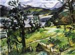 Lovis Corinth  - Bilder Gemälde - Walchensee Landscape with a Larch