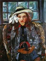 Lovis Corinth  - Bilder Gemälde - Wilhelmine with a Ball