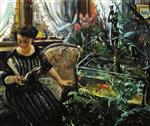 Lovis Corinth  - Bilder Gemälde - Woman by a Goldfish Tank