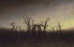 Caspar David Friedrich - paintings - Abbey among Oak Trees