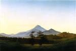 Caspar David Friedrich - Bilder Gemälde - Bohemian landscape