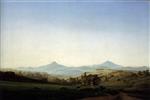 Caspar David Friedrich - paintings - Bohemian Landscape with Mount Milleschauer