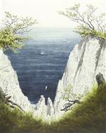 Caspar David Friedrich - Bilder Gemälde - Chalk Cliffs at Ruegen
