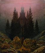 Caspar David Friedrich - paintings - Cross and Cathedral in the Mountains