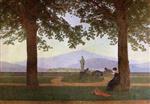 Caspar David Friedrich - Bilder Gemälde - Garden and Terrace