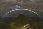 Caspar David Friedrich - Bilder Gemälde - Gebirgslandschaft mit Regenbogen