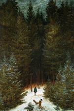 Caspar David Friedrich - Bilder Gemälde - Hunter in the Forest