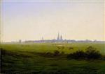 Caspar David Friedrich  - Bilder Gemälde - Meadows near Greifswald