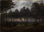 Caspar David Friedrich  - Bilder Gemälde - The Evening
