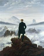 Caspar David Friedrich  - Bilder Gemälde - The Wanderer above the Sea of Fog