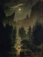 Caspar David Friedrich  - Bilder Gemälde - Uttenwalder Grund