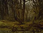 Caspar David Friedrich  - Bilder Gemälde - Wald im Spätherbst