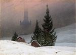 Caspar David Friedrich  - Bilder Gemälde - Winter Landscape