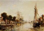 Johan Barthold Jongkind - Bilder Gemälde - Canal in Holland