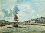 Johan Barthold Jongkind - Bilder Gemälde - Entrance to the Port of Honfleur