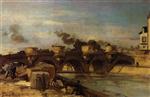 Johan Barthold Jongkind - Bilder Gemälde - Fire on Pont Neuf