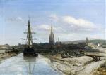 Johan Barthold Jongkind - Bilder Gemälde - Harfleur