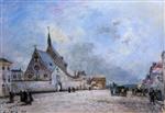 Johan Barthold Jongkind  - Bilder Gemälde - La Place de l'Eglise