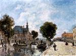 Johan Barthold Jongkind  - Bilder Gemälde - Le Spui á La Haye