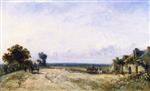 Johan Barthold Jongkind  - Bilder Gemälde - Nivernaise Countryside