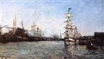 Johan Barthold Jongkind  - Bilder Gemälde - Port in Holland
