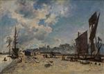 Johan Barthold Jongkind  - Bilder Gemälde - Quay at Honfleur
