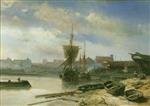 Johan Barthold Jongkind  - Bilder Gemälde - Shipyard