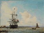 Johan Barthold Jongkind  - Bilder Gemälde - The Grand Canal of Dordrecht