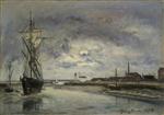Johan Barthold Jongkind  - Bilder Gemälde - The Port of Honfleur