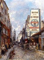Johan Barthold Jongkind  - Bilder Gemälde - The Rue Saint-Jacques, Paris