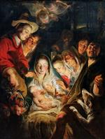 Jacob Jordaens - Bilder Gemälde - Adoration of the Shepherds