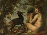 Jacob Jordaens - Bilder Gemälde - Pan (Flötenspielender Satyr)