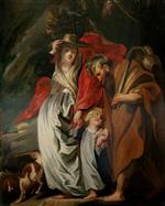Jacob Jordaens  - Bilder Gemälde - Return of the Holy Family from Egypt