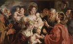 Jacob Jordaens  - Bilder Gemälde - Suffer the Little Children to Come unto me