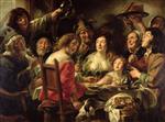Jacob Jordaens  - Bilder Gemälde - The King Drinks