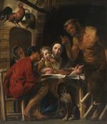 Jacob Jordaens  - Bilder Gemälde - The Peasants and the Satyr