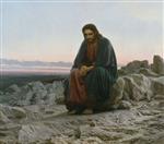 Iwan Nikolajewitsch Kramskoi - Bilder Gemälde - Christ in the Desert