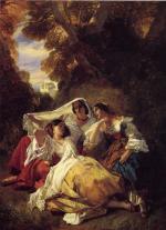 Franz Xavier Winterhalter - Bilder Gemälde - la siesta