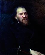 Iwan Nikolajewitsch Kramskoi  - Bilder Gemälde - Portrait of Poet Yakov Polonsky