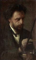 Iwan Nikolajewitsch Kramskoi  - Bilder Gemälde - Portrait of the Artist Grigory Myasoyedov