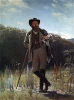 Iwan Nikolajewitsch Kramskoi  - Bilder Gemälde - Portrait of the Painter Ivan Shishkin