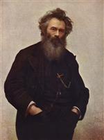 Iwan Nikolajewitsch Kramskoi  - Bilder Gemälde - Portrait of the Painter Ivan Shishkin