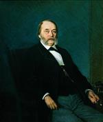 Iwan Nikolajewitsch Kramskoi  - Bilder Gemälde - Portrait of Writer Alexander Goncharov