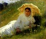 Iwan Nikolajewitsch Kramskoi  - Bilder Gemälde - Woman with Parasol