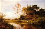 Benjamin Williams Leader - Bilder Gemälde - A Fine Autumn Morning