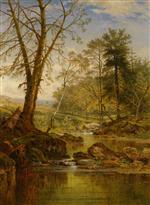 Benjamin Williams Leader - Bilder Gemälde - A Sunny Stream - Beardon, Dartmoor