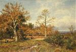 Benjamin Williams Leader  - Bilder Gemälde - Autumn in a Surrey Wood