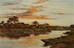 Benjamin Williams Leader  - Bilder Gemälde - Evening on the Severn