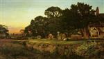 Benjamin Williams Leader  - Bilder Gemälde - In A Country Churchyard